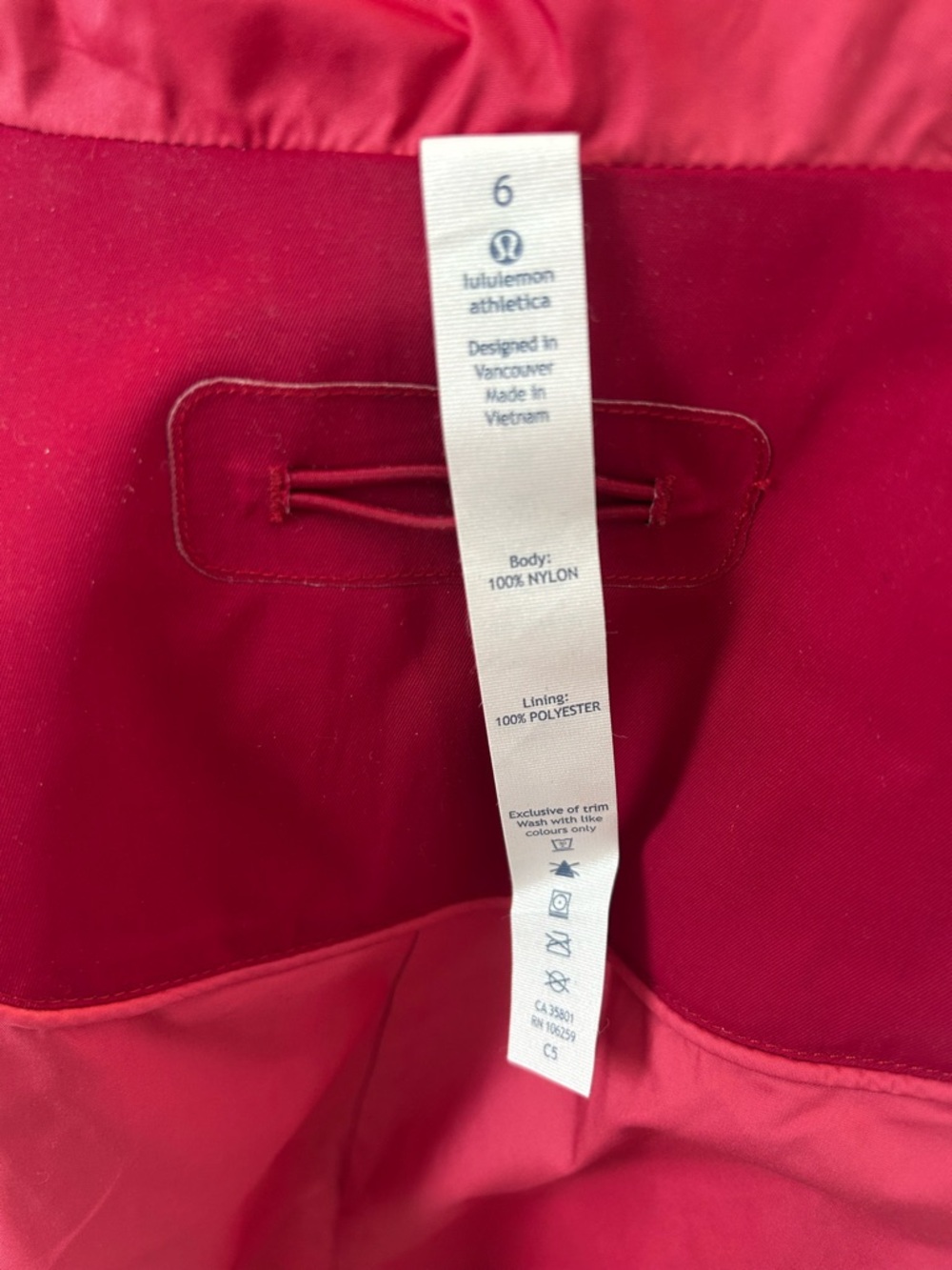 Lululemon Definitely Raining Jacket Cranberry - Picture 10 of 12